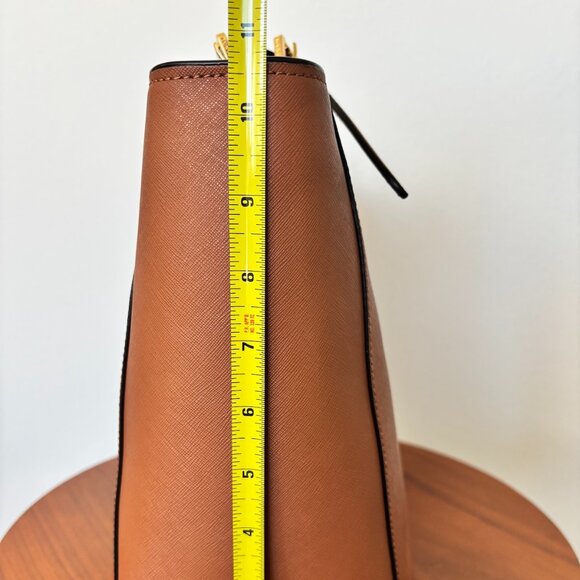 Tory Burch York Buckle Large Tote Leather Luggage/Camel/Tan - Picture 16 of 16